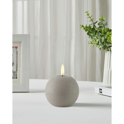 Eglo LED Kerze Leskino warmweiß 8 x Ø 8 cm taupe