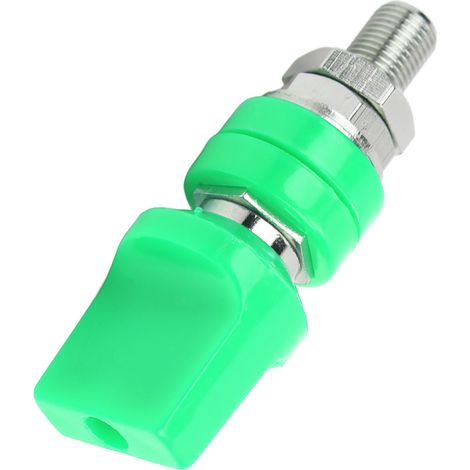 Borne de raccordement à vis M10, 100 A, pour fiche banane 4 mm, verte (1/5)