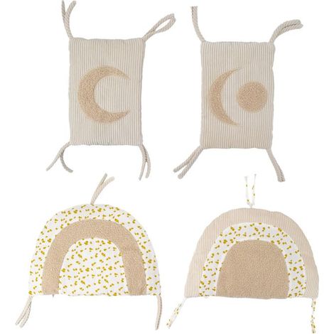Modularer Bettumrandung Baby Mond Beige 49x29 cm