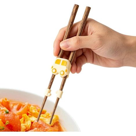 Baguettes pour enfants - Réutilisables , sensorielles , antidérapantes , mignonnes et faciles à pren (1/5)