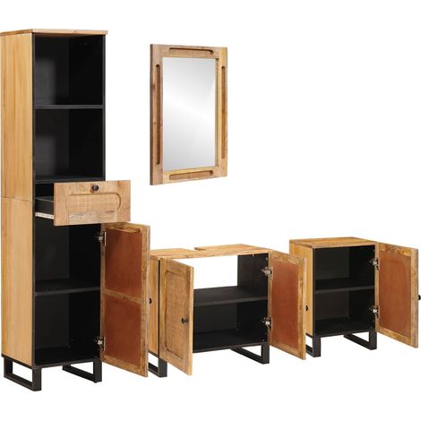 Maison Exclusive - Badezimmer Sets mit Schubladen mit Regal Natur