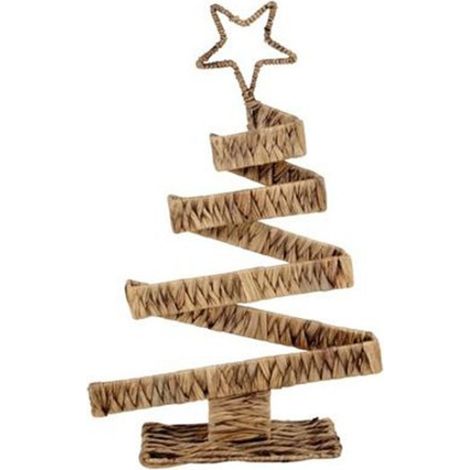 Weihnachts-Dekobaum Seegras Tannenbaum Weihnachtsbaum Christbaum Baum Deko - 33x12x53 cm mit Stern