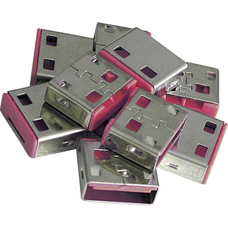 LOT DE 10 VERROUS USB ROUGE LINDY 40460 (1/2)