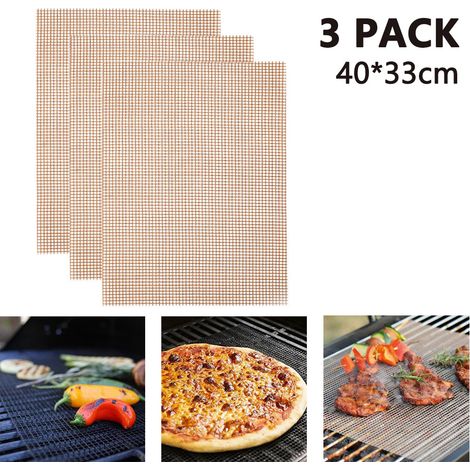 Tapis De Grill - Tapis À Griller Non Adhérent En Maille - Pour Grill Gaz Charbon Électrique Et Fumoir - 3 Pièces (1/5)