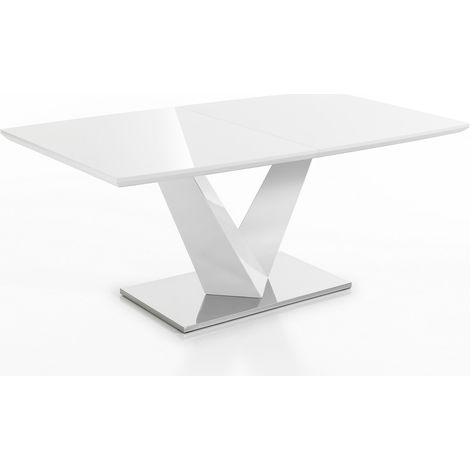 Mesa extensible efecto madera blanca cm. Al.75 x P.90 x L.160 (1/3)
