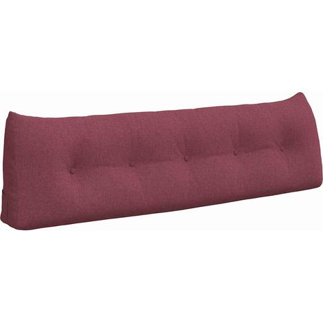 Cojín de Espalda Rojo vino 160 x 24 x 50 cm tela vidaXL