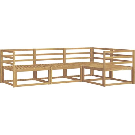 Set di divani da esterno 4 pcs Bianco 245,5 x 166,5 x 73 cm vidaXL