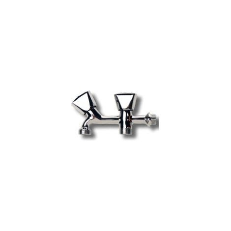 Grifo doble (salidad 3/4) para lavadora - INYECTOMETAL