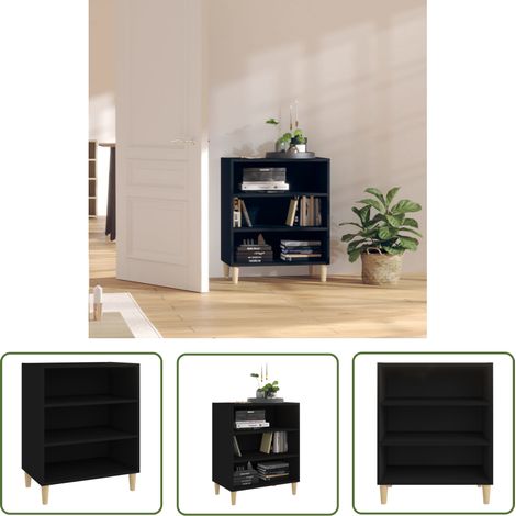 Buffet - Armoire de rangement Enfilade Noir 57x35x70 cm Aggloméré BV894809 - BonneVie (1/5)