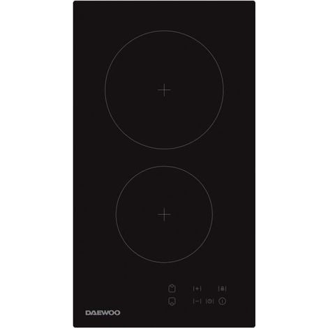Plaque de cuisson vitrocéramique - DAEWOO - 2 foyers - 30 cm - BH3VTF19BNM - Noir