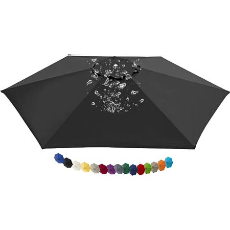 Tissu de Remplacement pour Parasol Déporté Toile de Rechange pour Parasol, Bâche de Remplacement pour Parasol Déporté, pour Terrasse Jardin Piscine(N10,11.5 FT 350cm 8 Ribs)