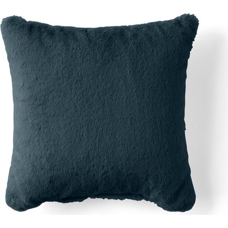 Oscar - coussin - en fausse fourrure - 40x40 cm - bleu (1/3)