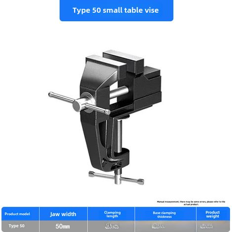 Mini étau d'établi, étau plat de précision pour établi, petit étau de table domestique, étau d'établi industriel robuste (50 - petit étau de table en acier moulé) (1/5)