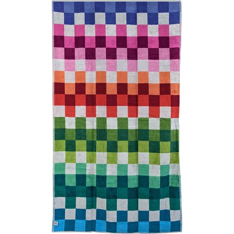 Drap de plage 100x180 cm en velours collection PANAREA multicolore (1/5)