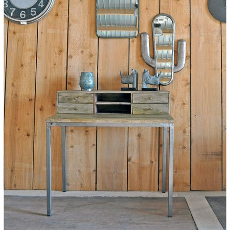 Secrétaire bureau bois 100x60x95cm (1/3)