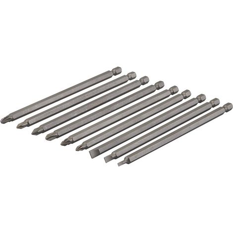 Silverline SB08 Punta Extra Lunga, Set a 9 Pezzi, 150 mm (1/2)