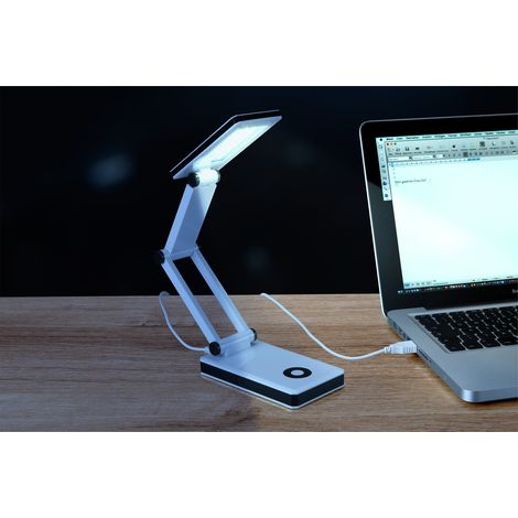 Maximex LED Lampe, faltbar, Weiß, Kunststoff (ABS) weiß  schwarz