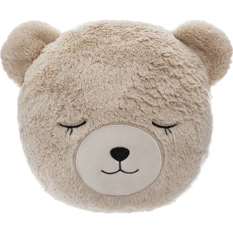 Cojín infantil Oso - piel sintética - D28 cm - Atmosphera créateur d'intérieur