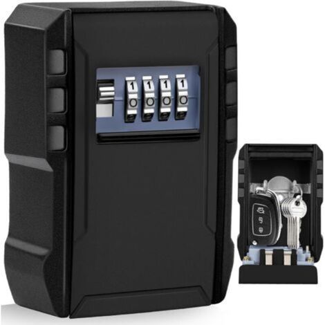 Secure Key Lock Box, Large Outdoor Secure Key Box with 4-Digit Code Waterproof Wall-Mounted Key Box, Heavy-Duty Digital Outdoor Key Safe for Home School Garage Factory (1/5)