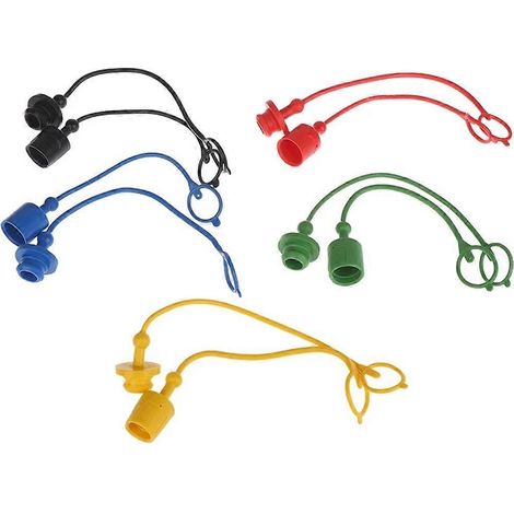 5Pairs 1/2 ISO-A Hydraulic Quick Coupler Male poussière bouchon et Female fiche cache Compatible Hydraulic Quick Disconnects Coupler (1/5)
