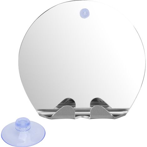 Miroir de Salle de Bain Anti-Buée avec Ventouse pour Rasage et Maquillage (1/5)
