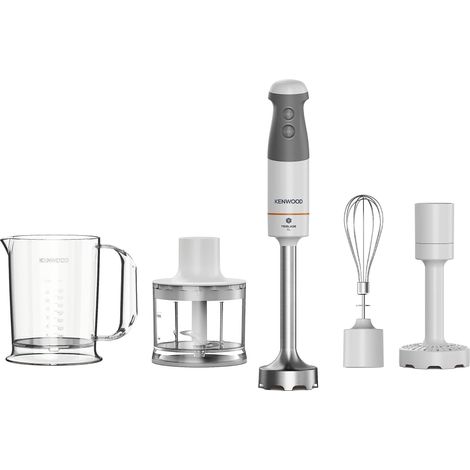 Kenwood HBM40.306WH licuadora Batidora de inmersión 850 W Gris, Transparente, Blanco