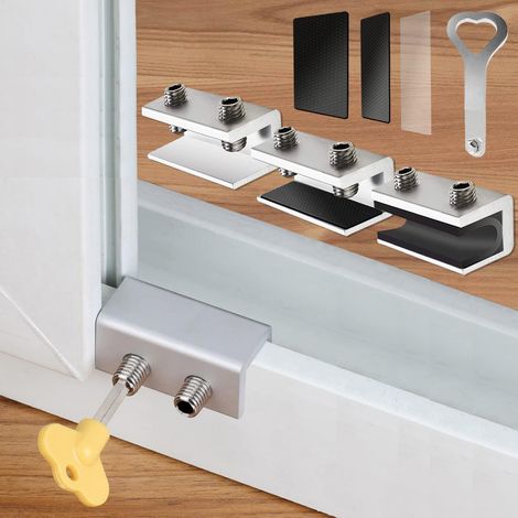 Les limiteurs de porte et de fenêtre à double verrouillage sont utilisés pour les fenêtres coulissantes verticales et horizontales, les portes coulissantes, etc. (1/5)