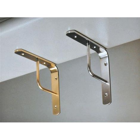 Imof reggimensola a squadra 20 cm ottone nichelato mensole mensola