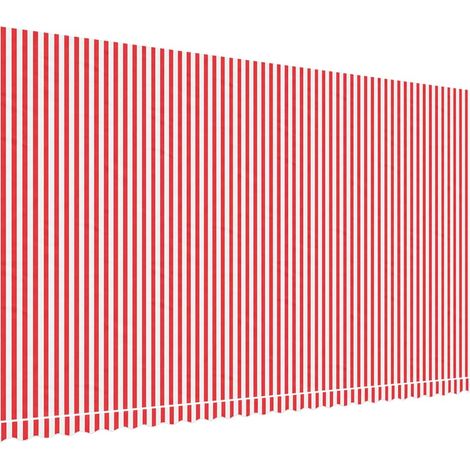Maison Exclusive - Tessuto di Ricambio per Tenda da Sole Rosso e Bianco 600x350 cm Poliestere (1/5)