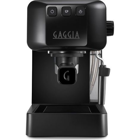 Gaggia EG2109 BLACK Macchina Espresso Manuale 2023, Sistema POD con Pre-Infusione Automatica, Compatibile con Cialde e Macinato, Design Italiano, Perfetta per Espresso Cremoso e di Qualit� (1/4)