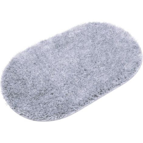 Tapis de bain ovale, antidérapant, doux, en microfibre absorbante, lavable en machine (0,40,6 cm), tapis/repose-pieds absorbant. (1/5)