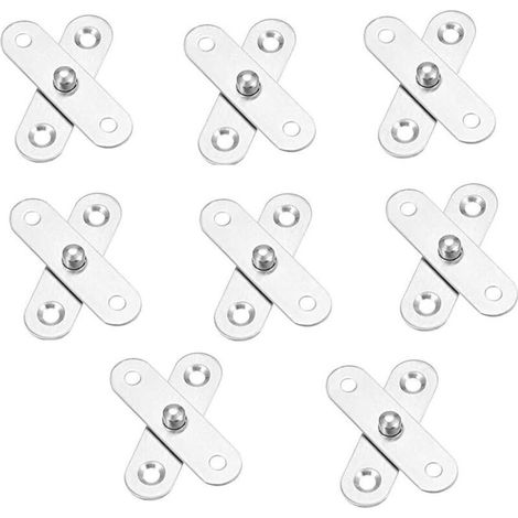 8 Pièces 360 Degrés Charnières, Charnière En Acier Inoxydable, Charnière Rotative, pour Portes d'entrée, Penderies, Placards, Salles de Bains, Appuis de Fenêtre (1/4)
