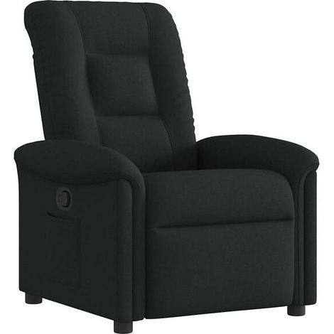 Fauteuil inclinable en tissu noir (1/5)
