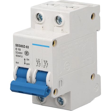 DC-Miniatur-Leistungsschalter 2P 6KA 400V Luftschalter für Solar-PV-Systemmodule Grid C10 10A (1/5)