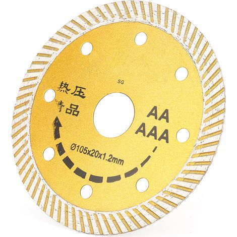 Disque de scie circulaire diamanté 105 x 20 x 1,2 mm pour pierre, marbre, céramique et béton. (1/5)