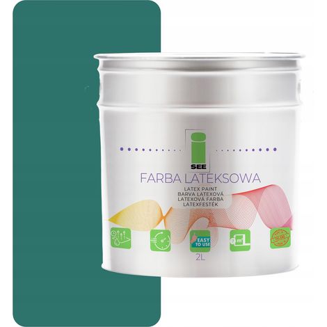 PITTURA MURALE AL LATTICE PER INTERNI VERDE TURCHESE MENTA 2L (1/5)