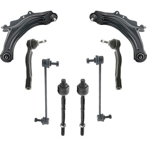 KIT BRACCIO OSCILLANTE 8 PEZZI COMPATIBILE CON RENAULT CAPTUR I (J5, H5) 1.5 dCi 110 / Kit Sospensione Completo OE/OEM / Bracci Oscillanti + Testine Sterzo / Sostituzione Diretta OEM