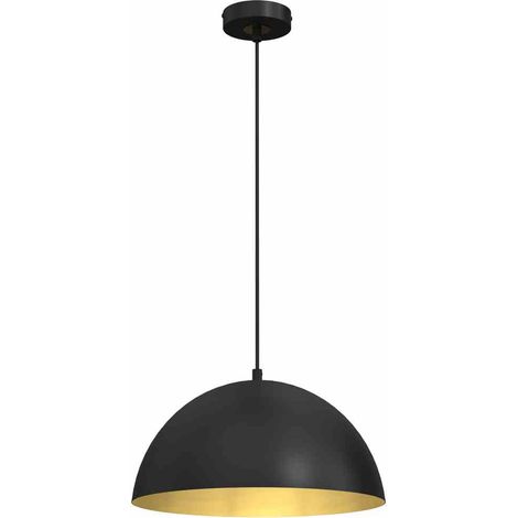 Lampada a sospensione Milagro Beta nera oro Ø35 E27 (1/5)