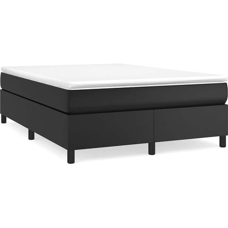 Maison Exclusive - Boxspringbettgestell Schwarz 140x200 cm Kunstl (1/5)