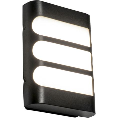 Modern Wall Light Black Incl. LED IP44 - Gaev