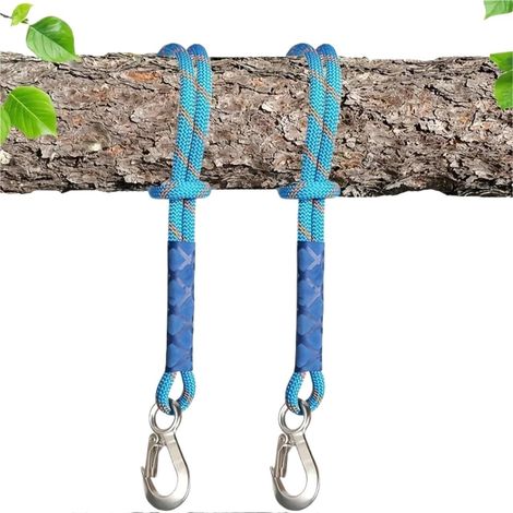 Dos cuerdas de acero inoxidable de alta resistencia para columpios, correas de conexión para sillas hamaca, cuerdas de suspensión para yoga al aire libre, aptas para columpios de árboles, 0,6 m (1/3)