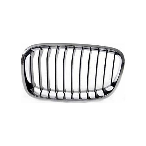 Grille de calandre avant gauche noire et chromée Basic BMW Série 1 F20 - F21 phase 1 2011-2015