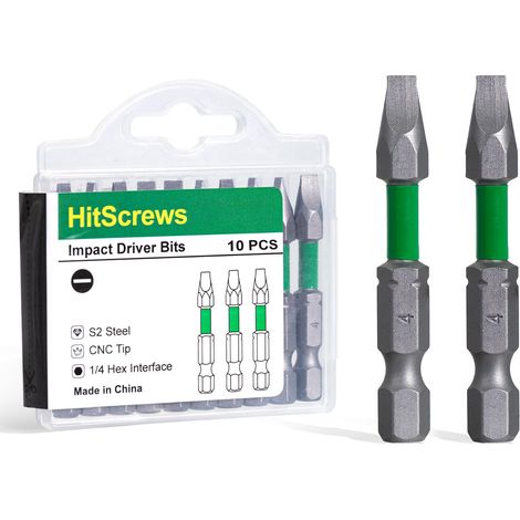 Embout Plat Visseuse Aimanté pour Perceuse 50mm -10Pcs (1/5)