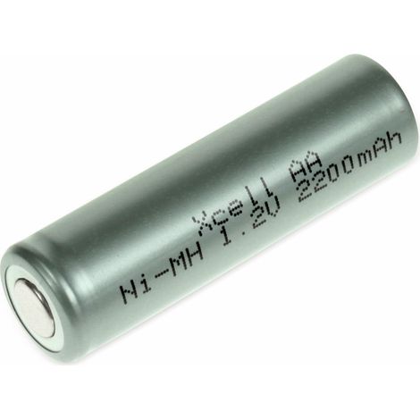 Piles rechargeables XCELL NiMH, cellule industrielle, AA, extrémité plate, 50x14,5mm, 1,2V/2200mAh