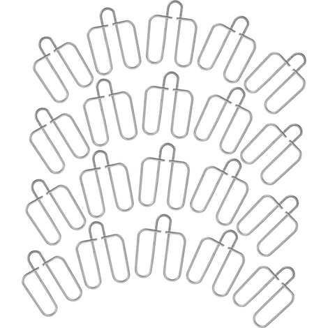 Clip de Fixation pour Cage D’Animal 20 Pièces Galvanisé Argenté  Boîte D’alimentation et Cage, Fermeture Sécurisée, Installation Simple, Lot de 20 Pièces (1/5)
