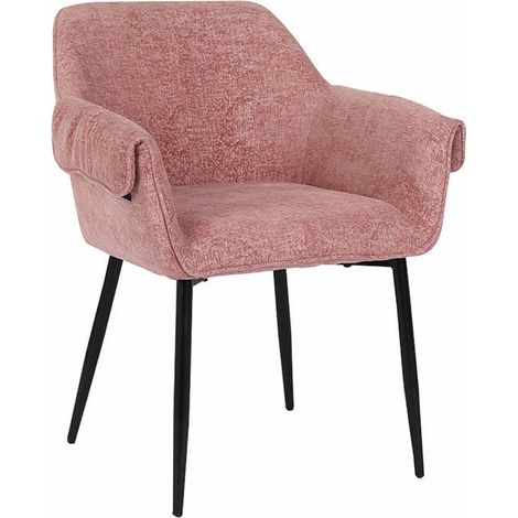 HOME DELUXE Esszimmerstuhl CHENO – Rosa, Chenille (1er Set)  Bequemer Polsterstuhl im modernen Design für Esszimmer & Küche  esszimmerstuhl chenille rosa, chenille stuhl rosa, esszimmerstuhl rosa mode
