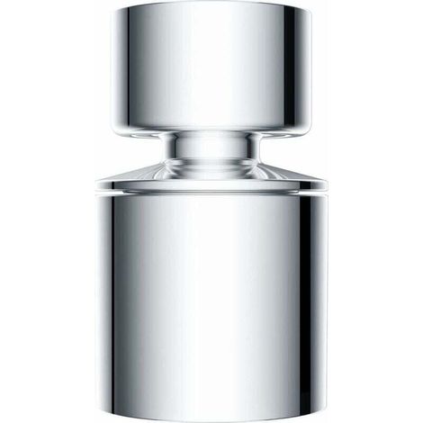 Aérator de robinet de cuisine, 22 mm, dispositif économique en eau avec double fonction (jet aéré + jet laminaire), rotation à 360°, compatible avec la plupart des robinets standards