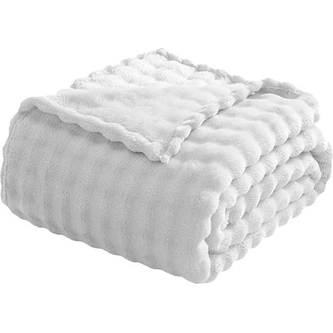 1 Plaid en fausse fourrure, design à bulles, matière polyester, réversible, pour salon chambre canapé (1/5)