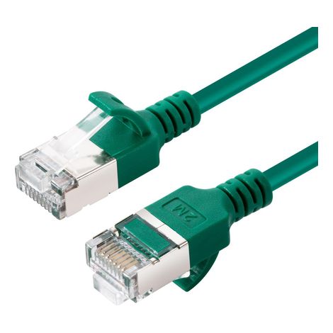 Câble réseau Microconnect Cat6a U/FTP 0,5 m Vert Fin (1/3)