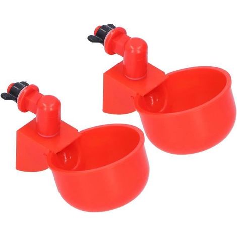 Bol à eau automatique - V GEBY - 2 pièces - Rouge - Pratique - Installation simple (1/4)